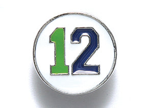 PW6471-BGW: Button Twelve Blue & Green On White 15mm-1PC