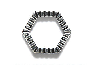 PW6522-S: Hexagon Connector 13mm Ant Pewter-1PC