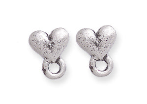 PW2210-S: PW Heart Earring Post w/Eye-1PR