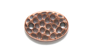 TC3081-AC: Link Hammered Oval 9x12.8mm Ant CPPR