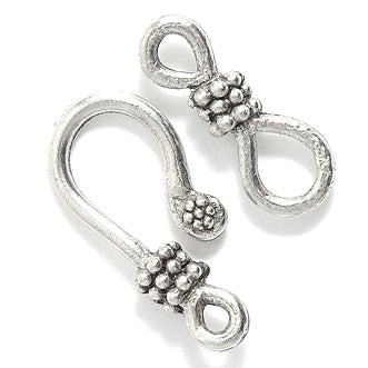 PW2135-S: Clasp Hook & Eye Ant Pewter 38mm 1 Set