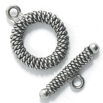 PW779S: Toggle Rope Ant Pewter 22mm