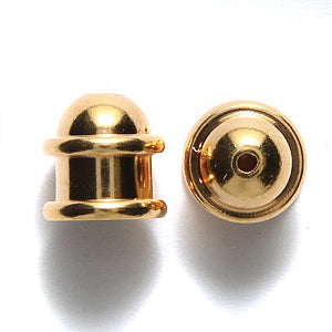 TC0230-GL: CORD END Capitol 6mm ID GLD 10mm