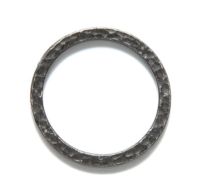 TC3095-GM: Hammered Ring 25mm Black