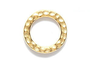 TC3086-GL: Hammered Ring 13mm Bright GLD