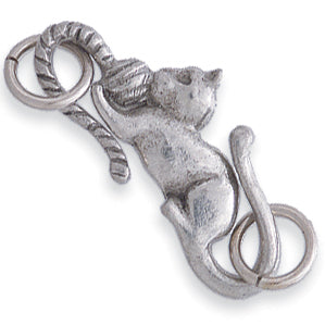 PW658-S: Clasp S/type Cat Ant Pewter 13x29mm 1PC