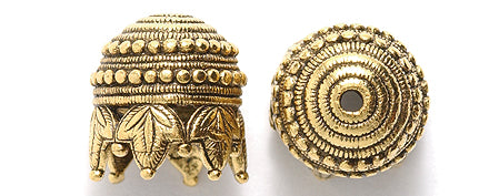 PW527-AG: Bead Cap Maharajah Design Ant Gold 12mm-1PC