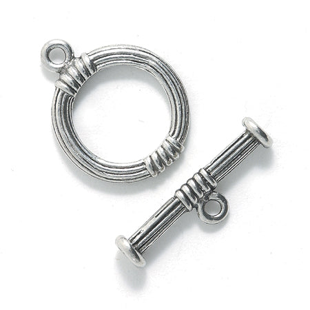 PW593S: Toggle Clasp Ant Pewter 18mm