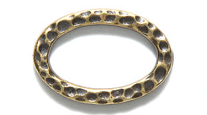 TC3088-AB: Hammered Oval 12.5x18mm Ant Brass