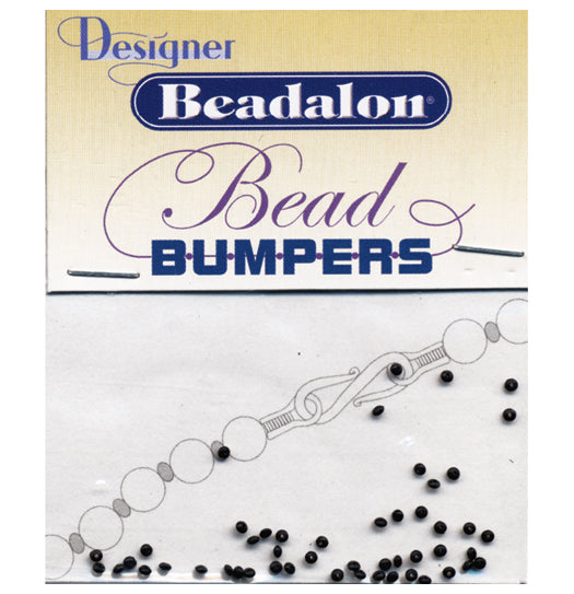 MS33-B: Bead Bumpers Black 50 Piece/bag 1.5mm 1 Package