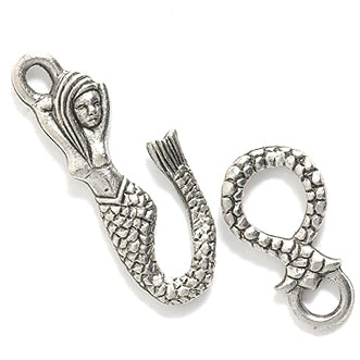 PW5411-S: Clasp Hook & Eye Mermaid ANT Pewter