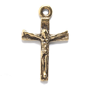 PW5242-AG: Charm Crucifix Ant Gold 12x20mm - 1PC