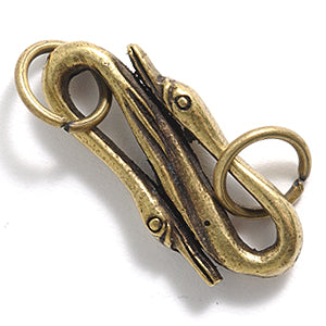 PW71-G: Clasp S/type Swan Ant Brass 10x26mm-1PC