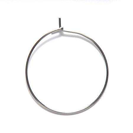 FI5010-SN2: Hoop Earring 25mm 21GA Stainless Steel-6PR