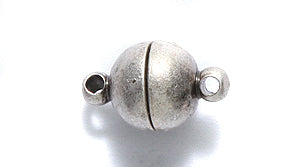 FI146-6AS: Clasp Magnetic Round 8mm ANT Silver 1SE