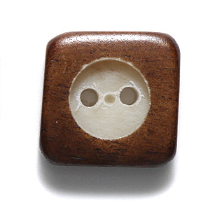 BN385-25: Bone Button Brown 17mm AVG 10PPK