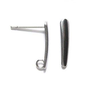 FI5001-SN: Earring Post 21GA 15mm Stud Stainless 1PR