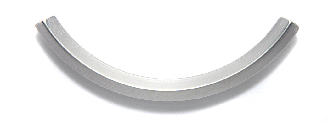 FI1871-SR: Curved Tube Square 5x73mm Satin Rhodium 4ID 1PC