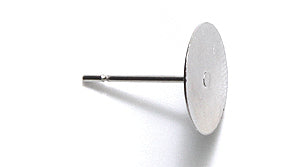 FI12-10SN: Earring Post 10mm Glue-on Stainless-12PR