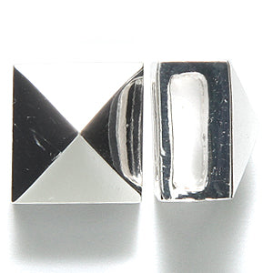 FI2626-S: Slider Square Spike 2 Piece Silver - 1 Piece