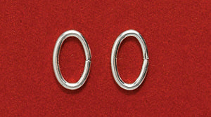 FI208-1SS: Jump Ring Oval Sterling 7.6mm 18GA 10PC