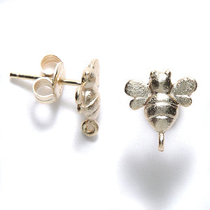 AM227-V: Amoracast GLD VERM Bee Earring 8x11 1PR