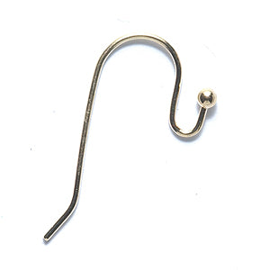 FI45-G: Ear Wire Shepherds Ball Gold 21GA 36PR