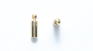 FI161-2G: Cord End Loop 2mm 1mmID Gold 8PC