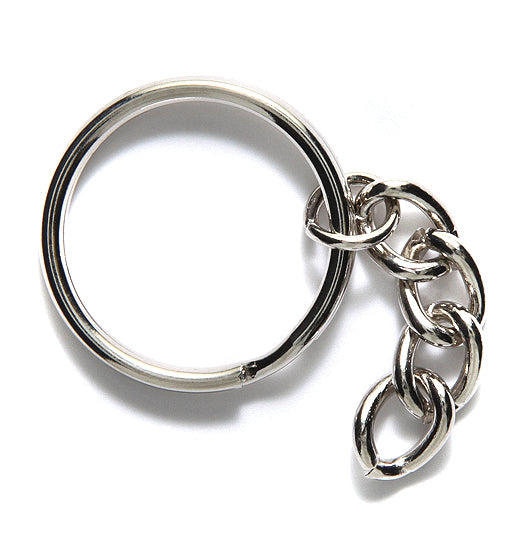 FI216-S: Split Ring 24mm W/Key Chain SIL-12PC