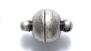 FI146-1AS: Clasp Magnetic Ball 10mm ANT Silver 1SE