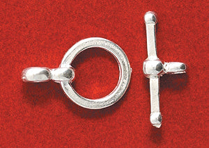 FI145-SS: Toggle Clasp Sterling Silver R Loop 9mm - 1 Set