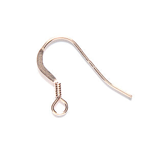 FI54-RG: Earring French Flat Coil Rose GoldFill