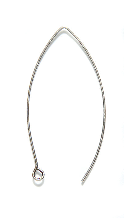 FI5011-AS: Earwire V Shape 14x44mm ANT Silver-3PR