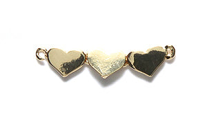 KP140-G: LNK Flexible Hearts 4x18mm Gold PLT-1EA