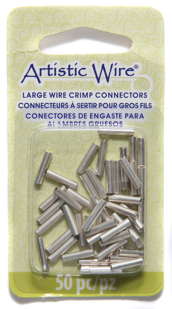 FI164-S16: Large Wire Crimp 10mm 16 Gauge 1.5 Inner Diameter Silver Plating 50 Piece  - Package