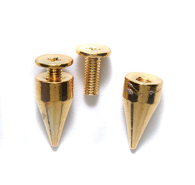 ME211-G: Metal Screw On Stud Gold 7x16mm-10PC