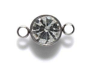 FI1700-2SN: LNK 8mm Cubic Zirconia Stainless Steel 10x17.5mm-1PC