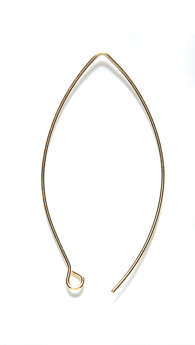 FI5011-G: Earwire V Shape 14x44mm Gold-3PR