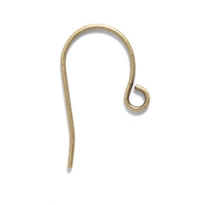 FI44-AB: Ear Wire Shepherds Hook ANT Brass 21GA-6PR