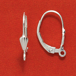 FI538-SS: Earring Lever Back Shell Sterling