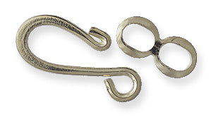 FI141-G: Clasp 17mm Hook With 11mm Eye Gold Plate 6 Sets