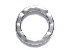 FI1834-SR: LNK HMMR Ring 15mm Satin Rhodium-1PC