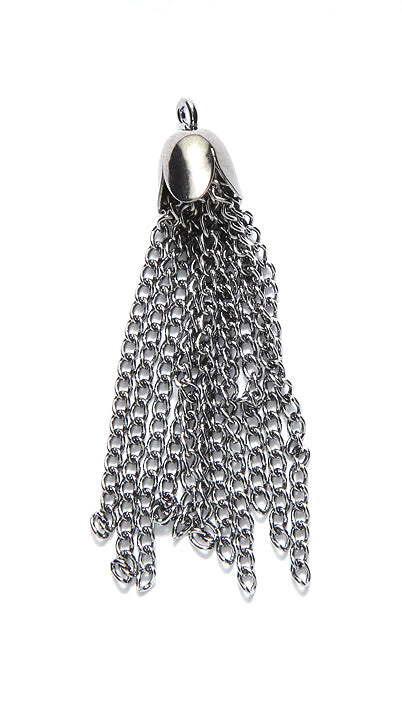 FI800-35GM: Chain Tassel 35mm Gunmetal 1 Piece 1 Package