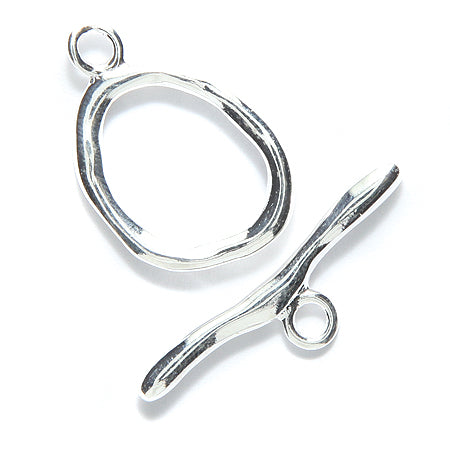 FI156-4ES: Toggle Clasp Silver 15x20mm-1SE