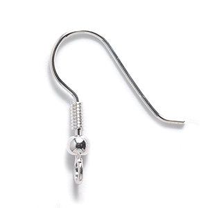 FI46-S: Earwire French Ball & Coil Silver 22GA 36PR