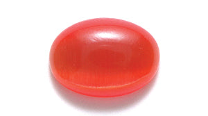 FO635-C14: Fiber Optic Cabochon Oval 10x14mm Orange 10PPK