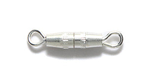 FI110-ST: Clasp Torpedo Barrel Bright Silver - 12 Sets