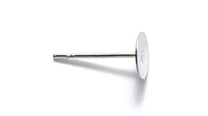 FI12-6SN: Earring Post 6mm Glue-on Stainless Steel-12PR