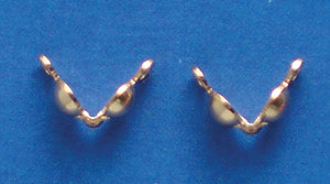 FI131-GF: Bead Tip DBL Cup GoldFill 3x7mm 4PC