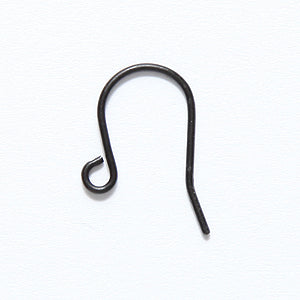 FI44-MB: Ear Wire Shepherds Hook Matte Black 21GA-6PR